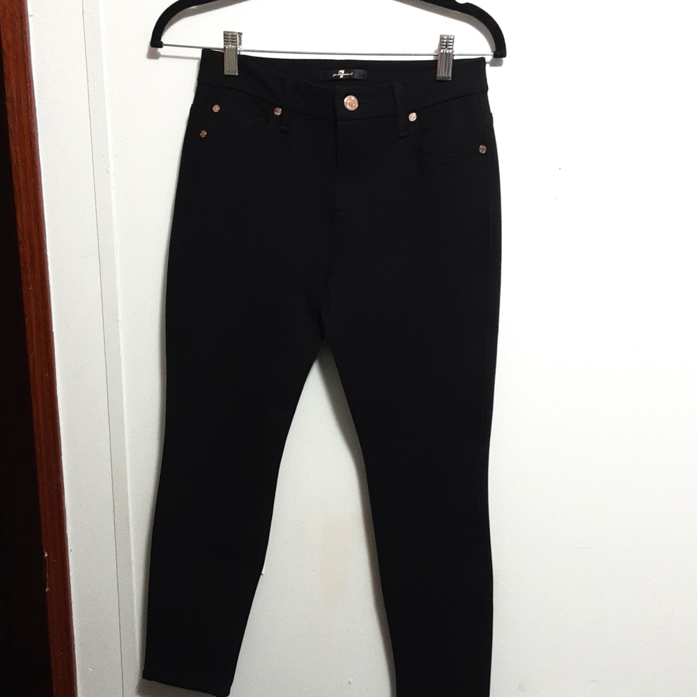 7 For All Mankind Black Skinny Jean